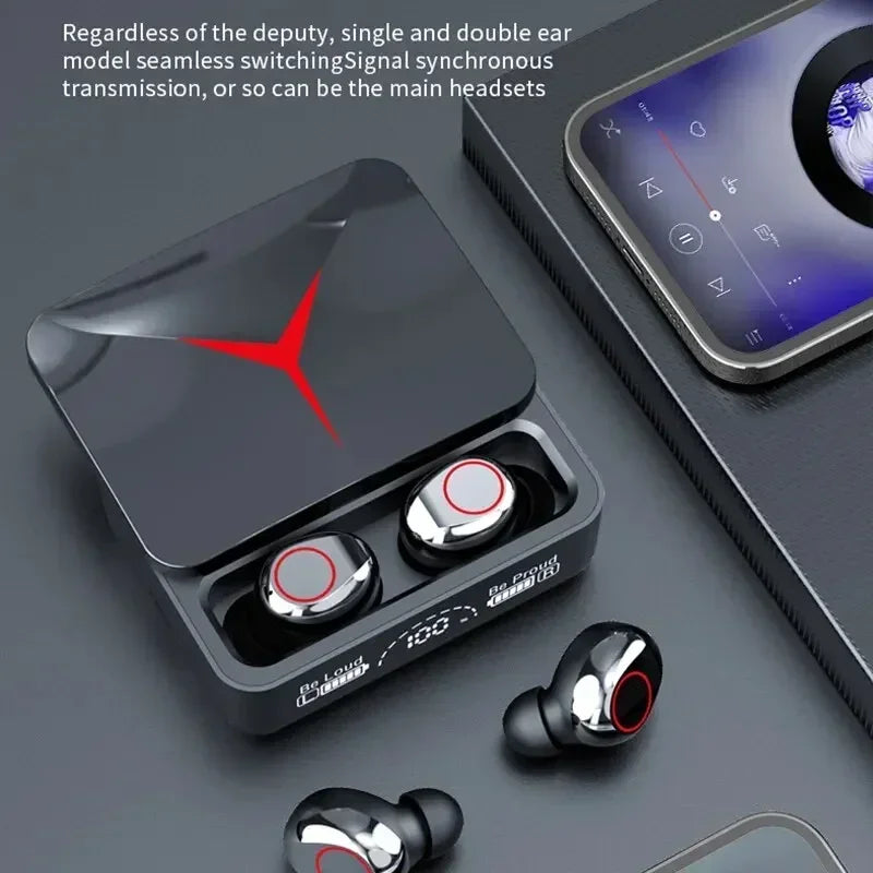 VIKEFON M90 TWS Bluetooth 5.3 Kopfhörer Kabellose Ohrhörer Touch-Steuerung Gaming-Headsets HIFI Stereo Geräuschunterdrückung mit Mikrofon