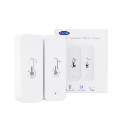 Tuya WLAN Temperatur-Feuchtigkeitssensor für Smart Home 2ER-PACK RightSitu APP Fernbedienung funktioniert mit SmartLife Yandex Alexa