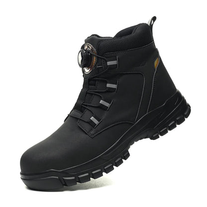 Wasserdichte Sicherheitsstiefel Herren Unzerstörbare Stahlkappen-Arbeitsschuhe Stichfeste Antikollisions-Sicherheitsschuhe Biker Botas Para Hombre
