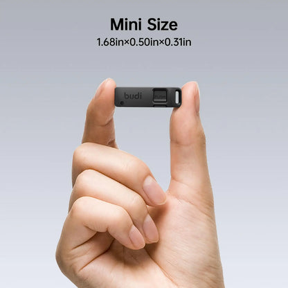 BUDI Anti-Lost SIM-Karten-Auswurfstift-Aufbewahrungsbox Universal Handy Stahl-Auswurfstift SIM TF-Kartenfach Öffner Schlüsselanhänger