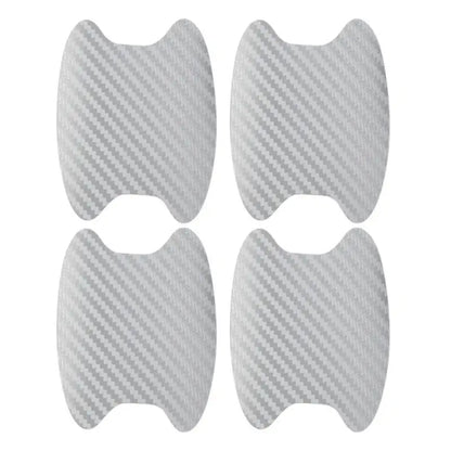 4er-Set Auto-Styling-Zierleisten Aufkleber Autotür-Aufkleber Kohlefaser Kratzfest Abdeckung Auto-Griff-Schutzfolie Teile