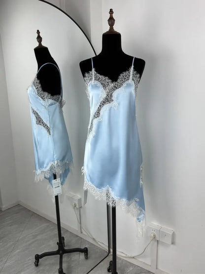 Tossy Sexy Lace Halter Dresses Female Backless Patchwork V-Neck Summer 2025 New Slim Party Dress Women Spaghetti Bodycon Dress