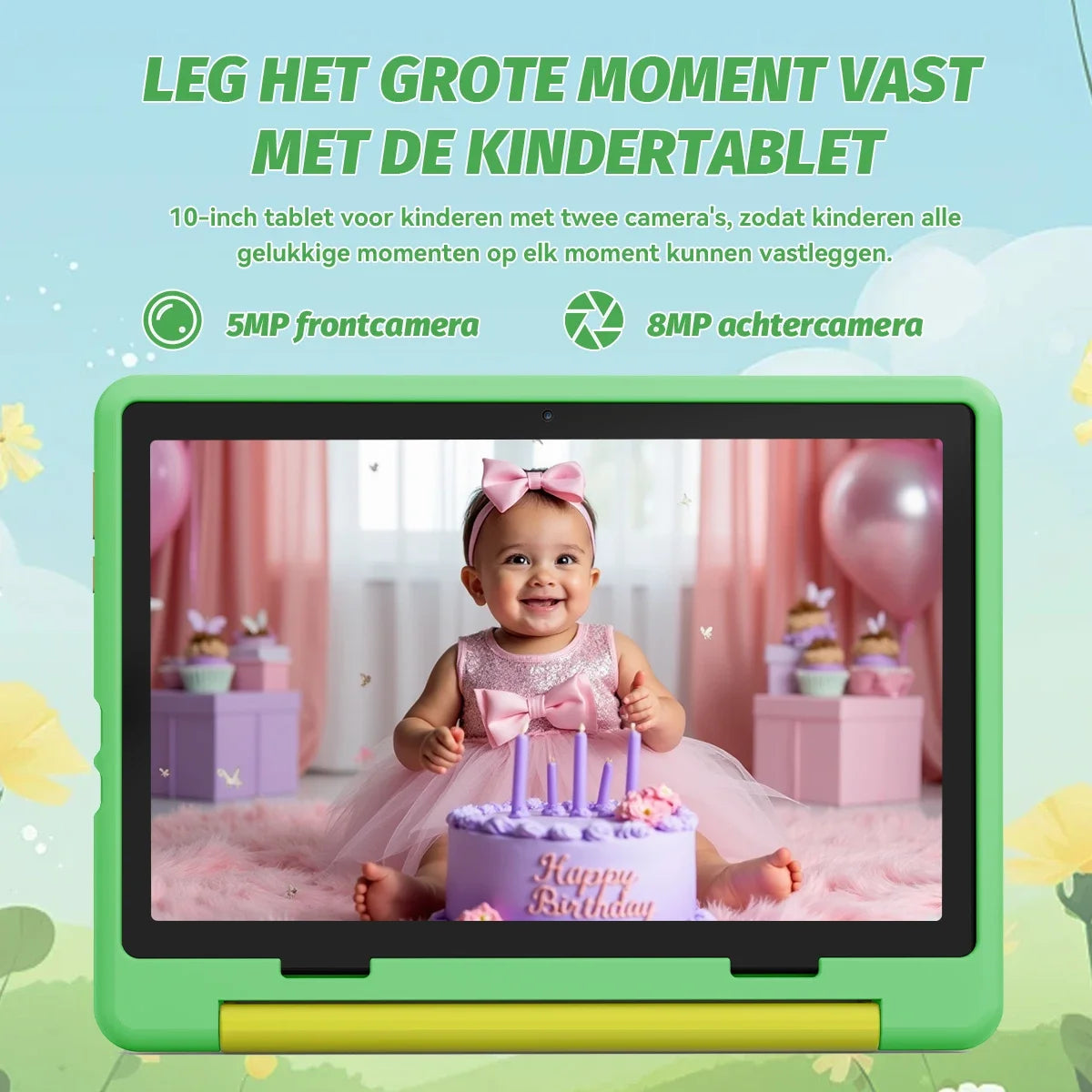 Kid Tablet 10Inch Android15 20GB RAM 64GB ROM 128GB Expandable 5000mAh 8-Core WiFi Bluetooth Children's Gift KIDOZ Kids Software