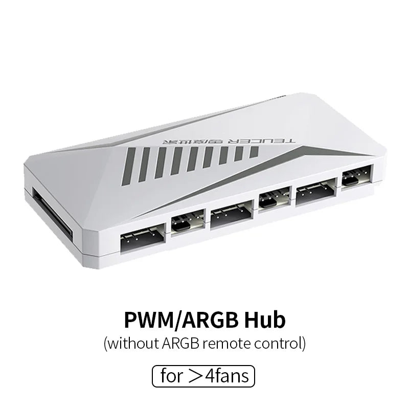 Teucer Infinite Mirror 120mm 5V 3Pin ARGB PC-Gehäuselüfter 12V 4Pin PWM 800-2000RPM 12cm Gehäuse-CPU-Wasserkühlungsventilator