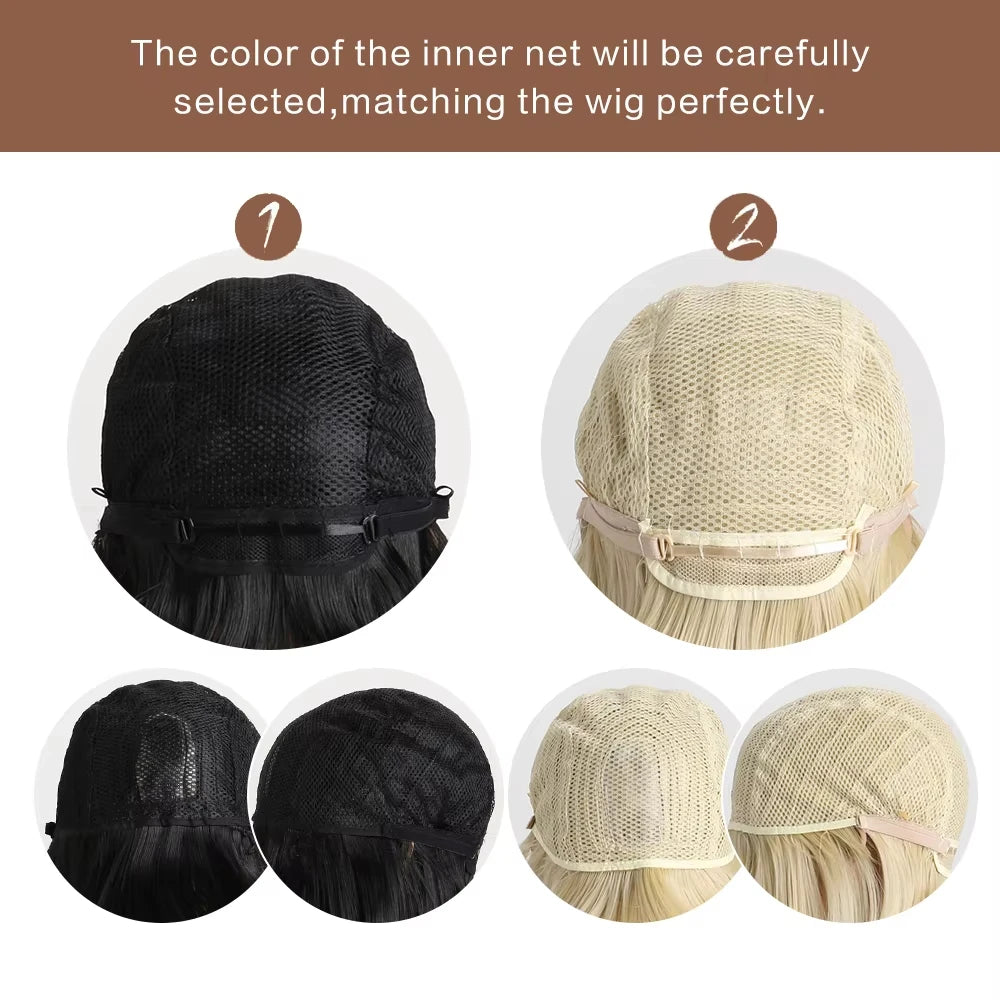 Best-selling 26-inch synthetic wig for long straight hair for Halloween cosplay, daily use wig, high-temperature hair accessory