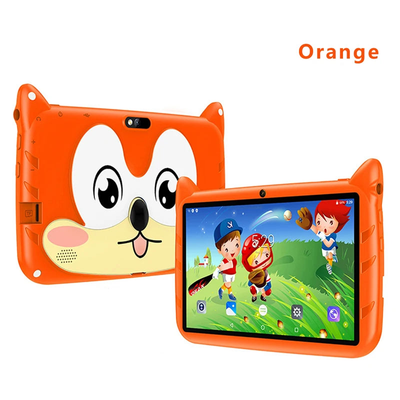 New 7" Kids Tablet with Cartoon Pattern Quad Core 4GB+64GB ROM Bluetooth 5G WiFi Learning Education Game Children's Gift