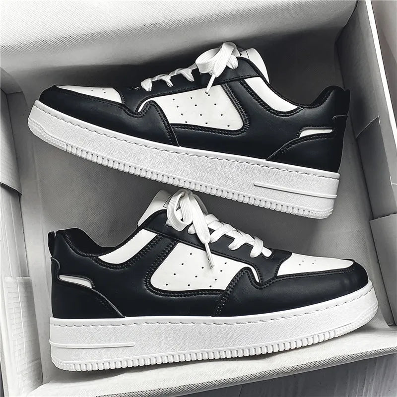 Spring and Summer Men's Shoes, New Breathable Sneakers, Men's Trendy and Versatile Thick-Soled White Shoes, Sports and Casual Shoes