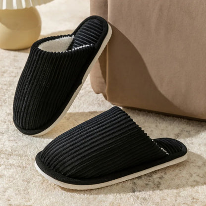 Winter Warme Plüsch Herren Hausschuhe Rutschfeste Weiche Schuhe Bequeme Flache Ferse Indoor Schlafzimmer Paar Hausschuhe für Zuhause im Herbst