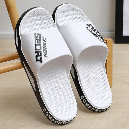 Herren Badeschuhe Große Größen Sommer Sport Stil Slides Anti-Rutsch Dicke Sohle Atmungsaktive Mode Slip-on Strand Freizeit Sandalen