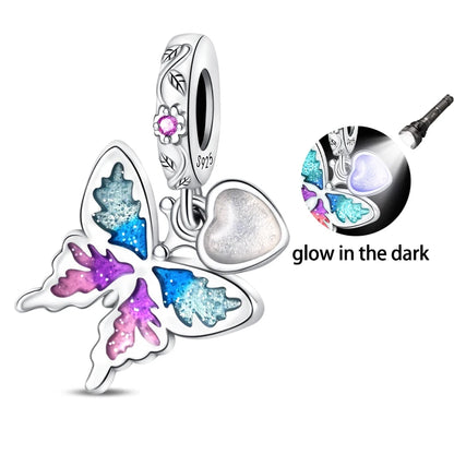 925 Sterling Silber Plattierung Bunt Schmetterling Insekt Tier Charms Perlen Funkelnder Zirkon Passend für Qikaola 925 Original Armbänder DIY Schmuck