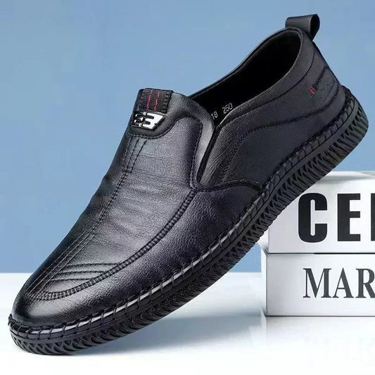 Herren Slipper Freizeitschuhe Lederschuhe Verschleißfeste Herren Flachschuhe Bequeme Fahrschuhe Office Slipper Tenis Hombre