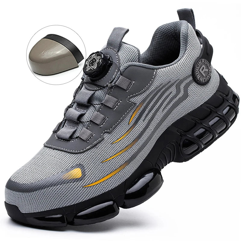 Unzerstörbare Stahlkappen Sicherheitsschuhe Rutschfest Abriebfest Arbeitsschuhe Herren Robust Bequemer Sneaker
