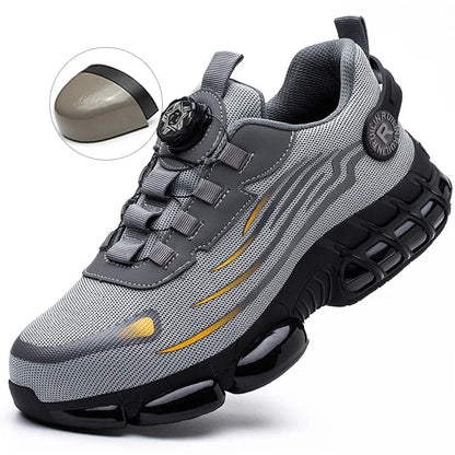 Unzerstörbare Stahlkappen Sicherheitsschuhe Rutschfest Abriebfest Arbeitsschuhe Herren Robust Bequemer Sneaker