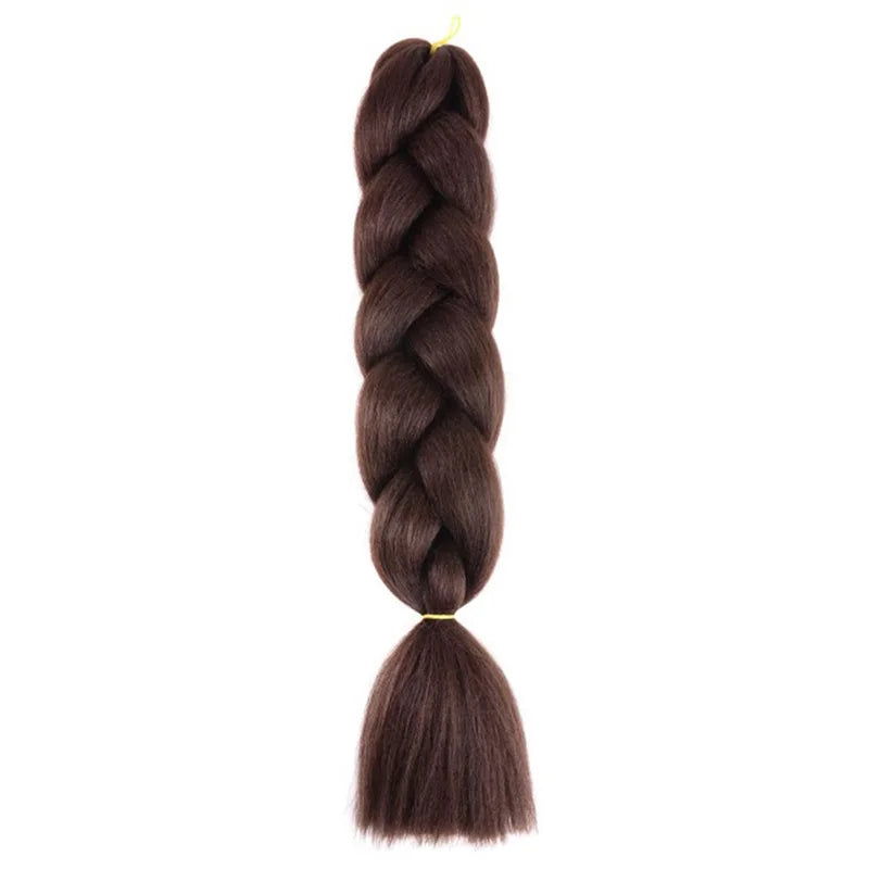 24Inch Synthetic Long Box Jumbo Braiding Hair Extensions Yaki Straight Texture for Women  Dreadlocks