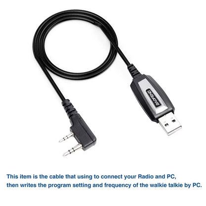 USB-Programmierkabel für Walkie-Talkies – Kompatibel mit Baofeng UV-5R/82/888S/UV-S9PLUS & Quansheng UV-K5/5R Plus