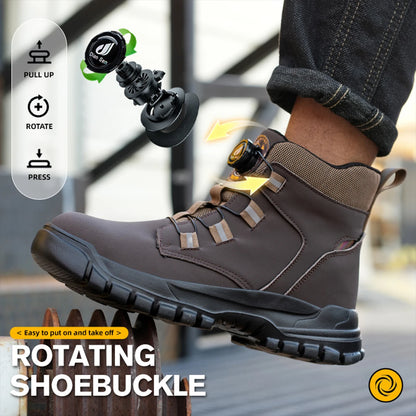 Wasserdichte Sicherheitsstiefel Herren Unzerstörbare Stahlkappen-Arbeitsschuhe Stichfeste Antikollisions-Sicherheitsschuhe Biker Botas Para Hombre