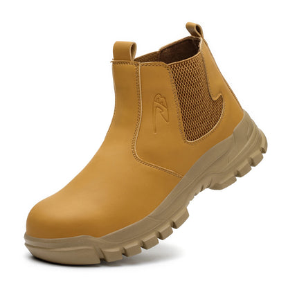 Wasserdichte Sicherheitsstiefel Herren Unzerstörbare Stahlkappen-Arbeitsschuhe Stichfeste Antikollisions-Sicherheitsschuhe Biker Botas Para Hombre