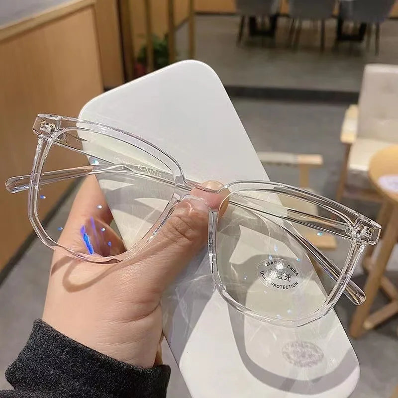 Transparent Computer Glasses Frame Women Men Anti Blue Light square Eyewear Blocking Glasses Optical Spectacle Eyeglass