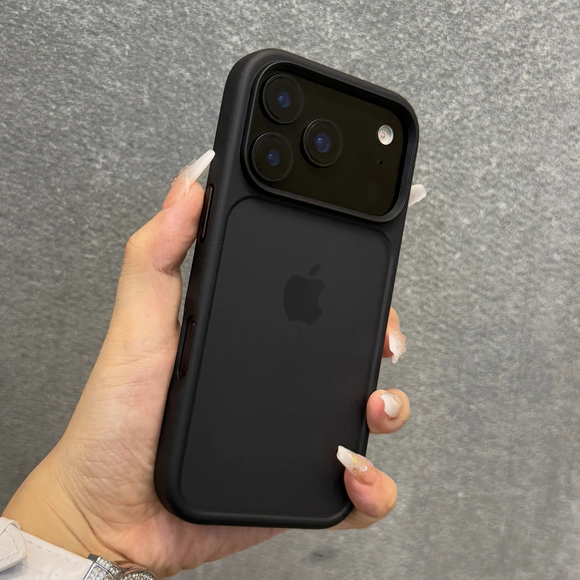Luxury Orange Matte Transparent Phone Case For iPhone 17 18 Pro Max 17 18Pro Metal Buttons Skin Feel Shockproof Protective Cover