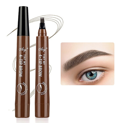 4-Zinken Microblading Augenbrauenstift wasserfester Augenbrauenstift natürliches lang anhaltendes Augenbrauen-Make-up in fünf Farben