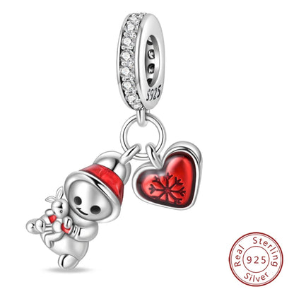 Original 925 Sterling Silber Rote Charm Perlen Rotwein Chili Hantel Anhänger für Frauen Passend für DIY Armband Geburtstag Schmuck Geschenk