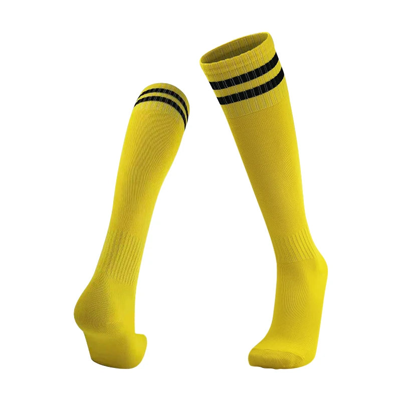 Kinder Fußballsocken Sport Rutschfeste Lange Schlauch Fußballstrümpfe Basketball Atmungsaktive Kniestrümpfe Gestreifte Jungen Mädchen Socken