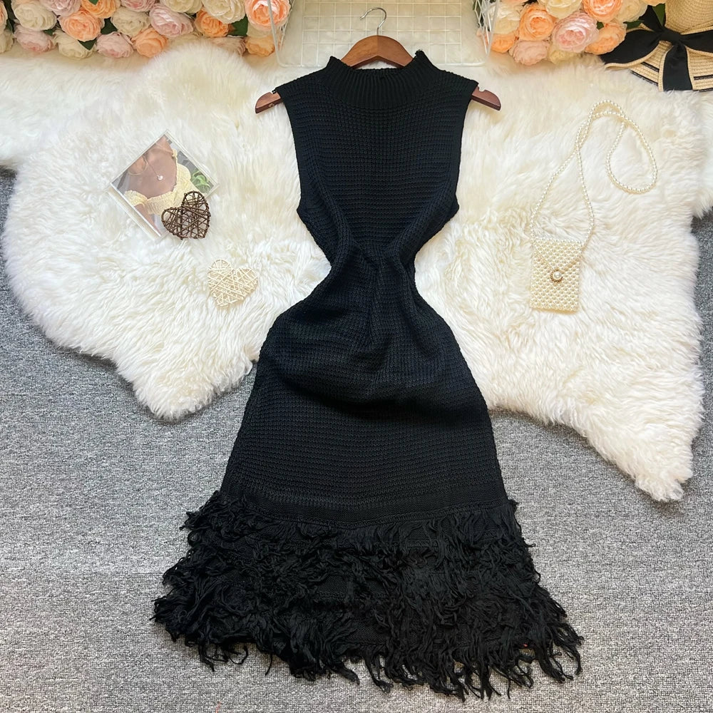 YuooMuoo Damenkleid 2026 Neue Sommermode Sexy durchbrochene Nähte ärmelloses Bodycon Partykleid Koreanische Damen Strand Vestidos