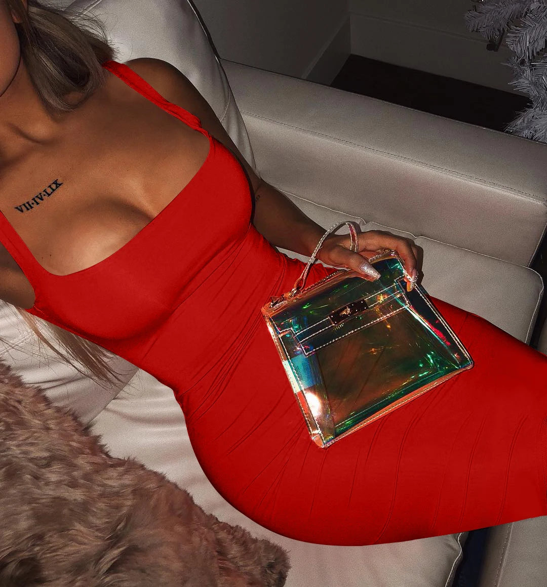 AliExpress Sommer Sexy Tank Top Kleid Europäisches und Amerikanisches Großformat Damen Ärmelloses Midikleid