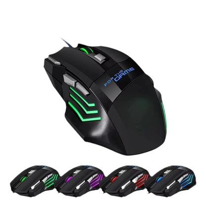 RGB Backlit Gaming USB Wired Optical Mouse DPI Adjustable Gamer Ergonomic Design USB PC Mouse For Computer Laptop Tablet