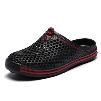 YRZL Herrenschuhe Strandpantoffeln Unisex Hohl Casual Damen Strandsandalen Flip-Flops Schuhe Rutschfest Größe 36-45 Herrenpantoffeln