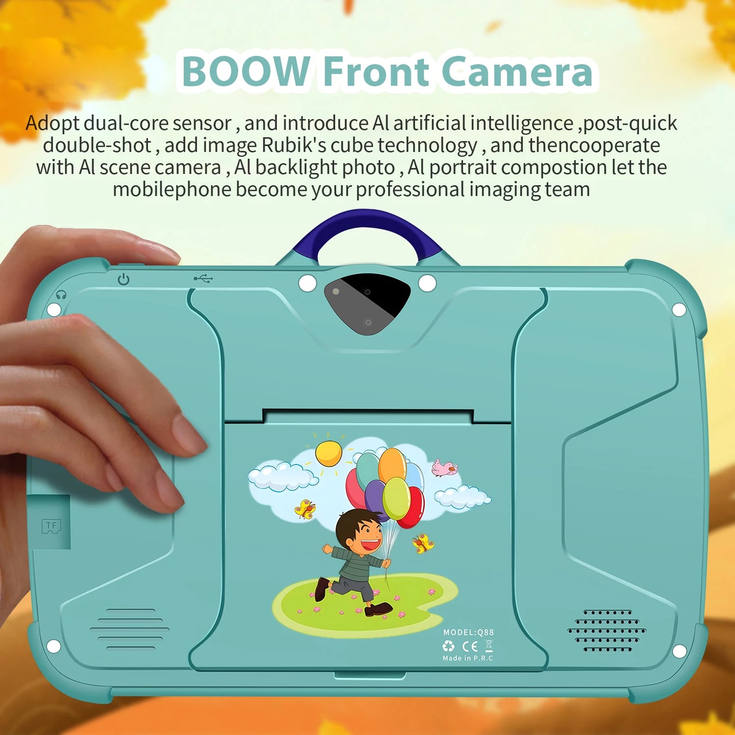 7-Zoll-Kinder-Tablet-PC mit Android 13, Quad-Core-Prozessor, 4 GB RAM, 64 GB ROM – ideal zum Lernen und für Bildungszwecke. Preiswert und einfach im Design.