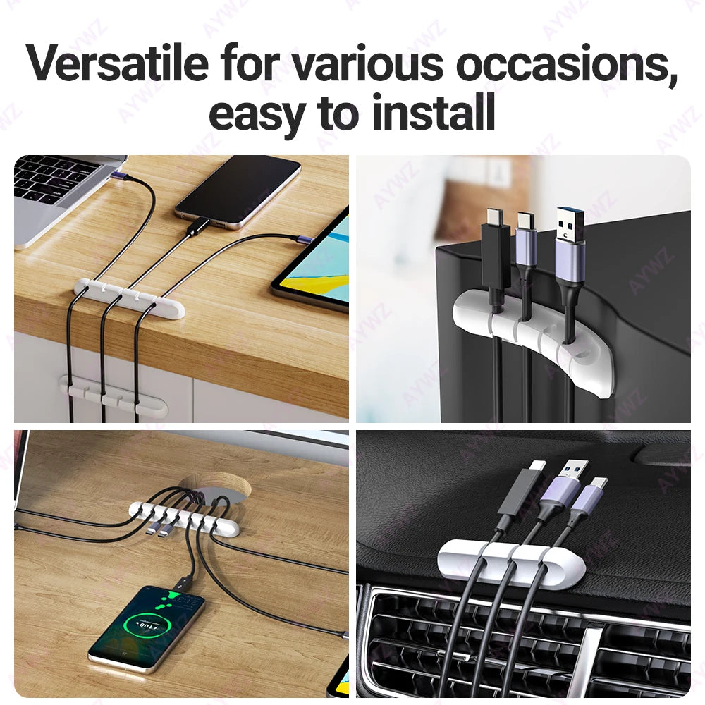 Selbstklebende Kabelhalter Clips Kabelmanagement Kabelorganisator für Desktop USB-Ladekabel Nachttisch Netzkabel Mauskabel 1 Stk.