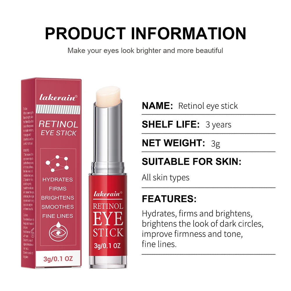 Retinol Augencreme Aufhellend Augenringe Straffende Haut Sofortiges Augenreparatur-Serum-Stift für Frauen Augenpflege
