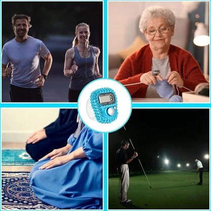 Resetierbarer Fingerzähler Ring Mini LCD Digitaler Display Zähler, Handzähler, Stichzähler, Stricken, Runden, Angeln, Golf und Reihe