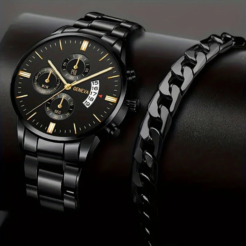 Mode Herren Edelstahl Uhr Luxus Kalender Quarz Armbanduhr Herren Business Uhren für Männer Uhr Montre Homme