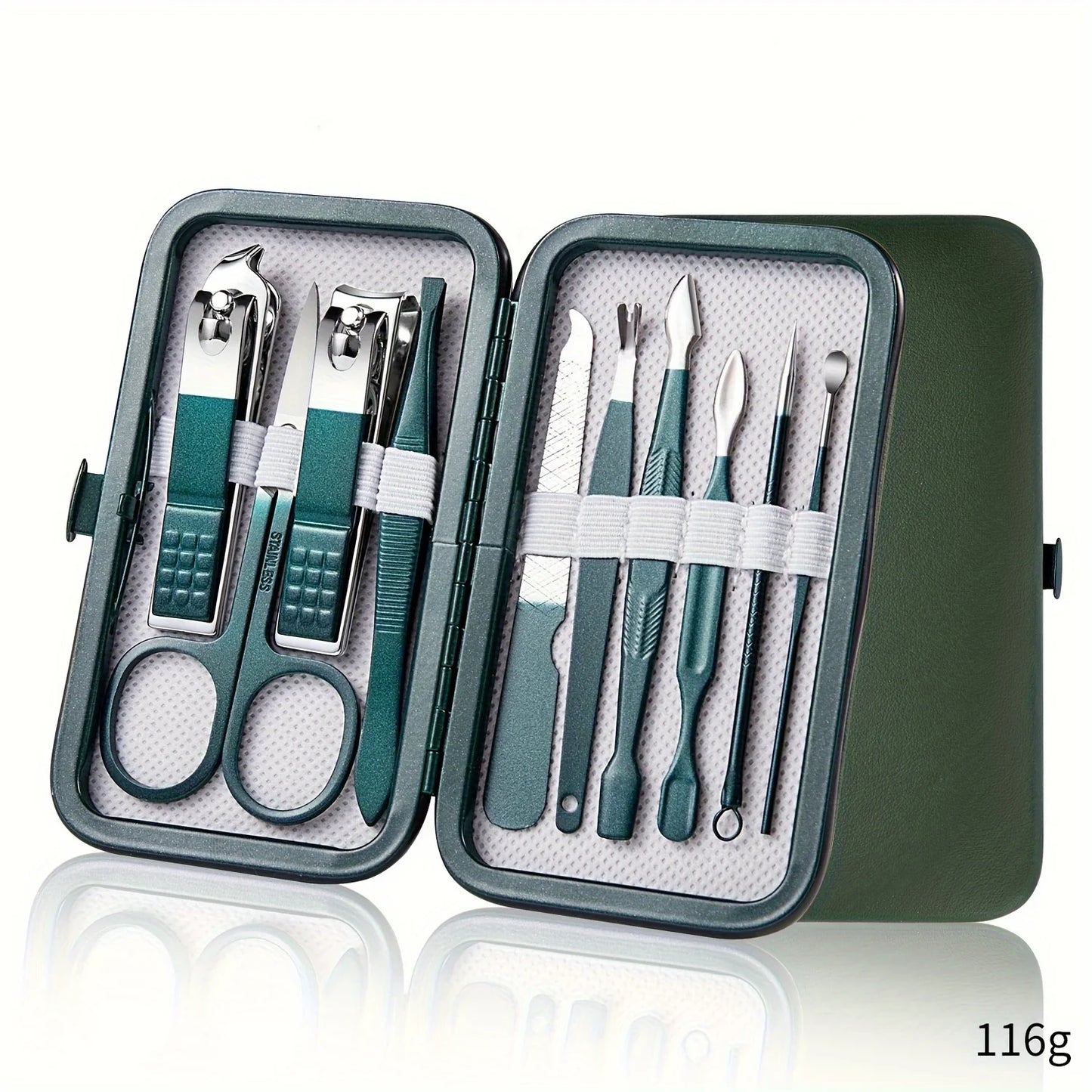 Professionelles 7/10/12/18-teiliges Nagelpflegeset aus Edelstahl Maniküre & Pediküre Set Nagelknipser Set mit Reiseetui