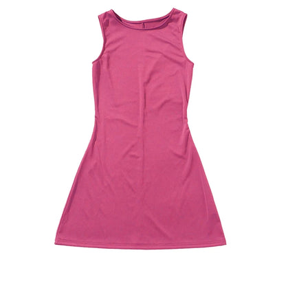 Damenkleid Ärmellos Strick Schmal A-Linie Weiblich Rundhals Ärmellos Minikleider Etui 2024 Sommer Kleidung Streetwear Y2K Qtraf2411