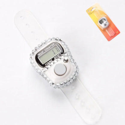 Resetierbarer Fingerzähler Ring Mini LCD Digitaler Display Zähler, Handzähler, Stichzähler, Stricken, Runden, Angeln, Golf und Reihe