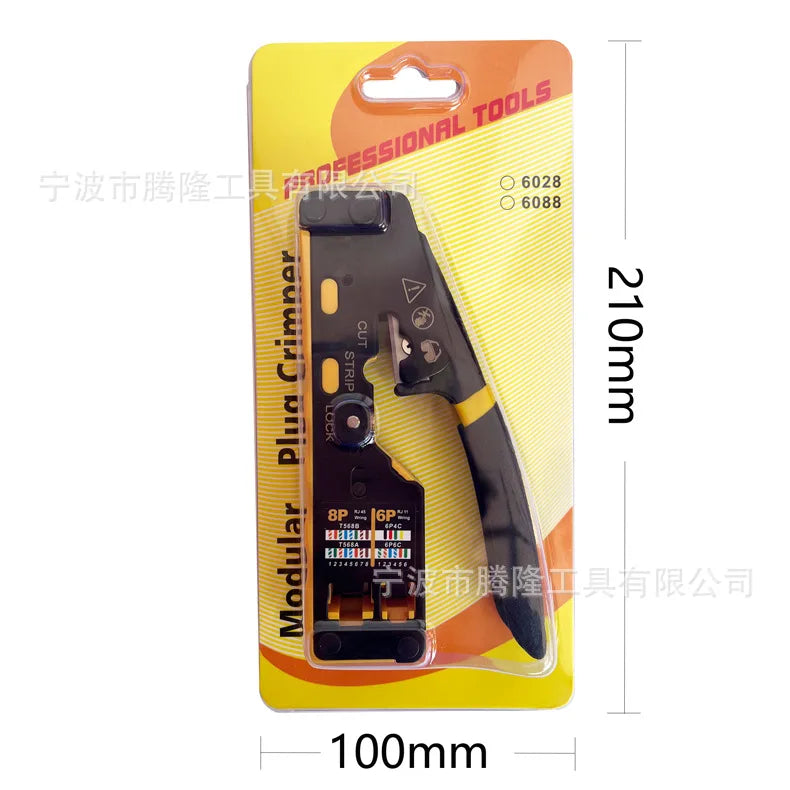 6088 Durchgangsloch-Crimper 8P6P Dual-Use Zange für RJ45 Punch-Down RJ45 Kristallkopf