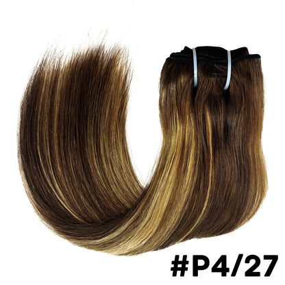 Seamless Clip ins Extensions Human Hair Straight Brazilian Remy Real Natural Soft Hair 8Pcs 120G Clip on Human Hair Extensions
