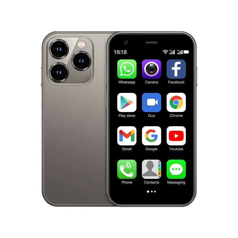 SERVO 15SE Mini Smartphone 3G WCDMA Android System WiFi Hotspot Play Store 3.0" Display Kleine Palm-Smartphones Dual SIM Standby