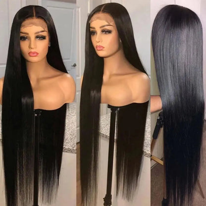 13x4 Knochenglatte Lace Front Perücke 13x6 HD Transparent Brasilianische 30 40 Zoll Echthaar Perücken für schwarze Frauen 360 Lace Frontal Perücke