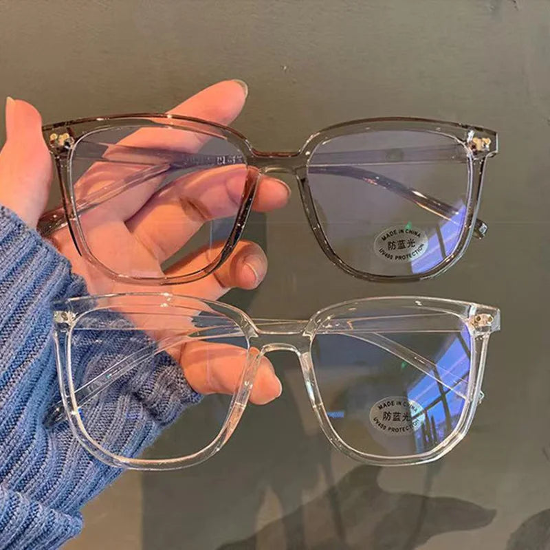 Transparent Computer Glasses Frame Women Men Anti Blue Light square Eyewear Blocking Glasses Optical Spectacle Eyeglass