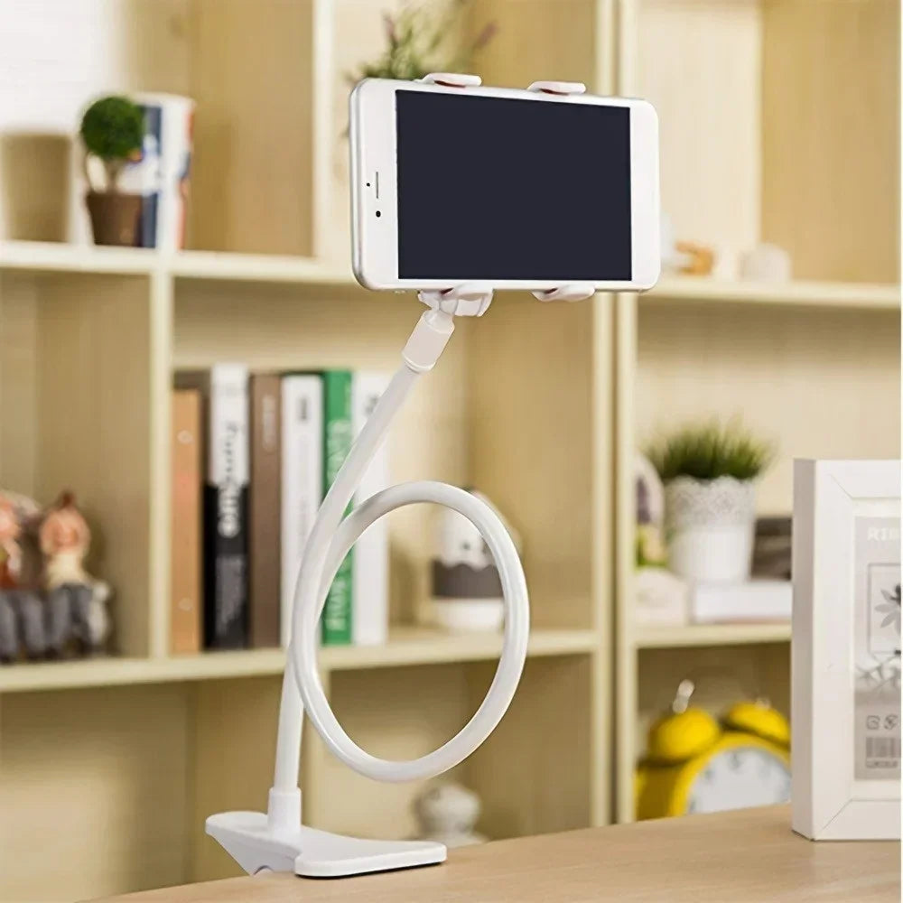 Verstellbarer Handyhalter mit langem Arm | Universelle Bett-Schreibtischhalterung | Passend für iPhone Samsung Xiaomi Huawei alle Modelle