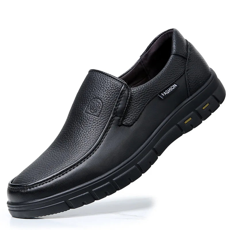New Genuine Leather Handmade Shoes Casual Shoes For Men Flat Platform Walking Shoe Outdoor Footwear Loafers Breathable Sneakers