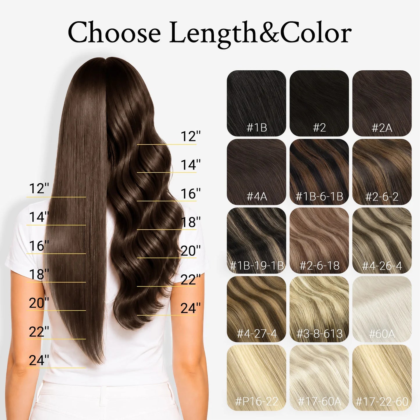 Sunmofavo Wire in Hair Extensions Human Hair Straight Fish Line Natural Fusion with 4 Clips Weft Hair Extensions For Women Daily