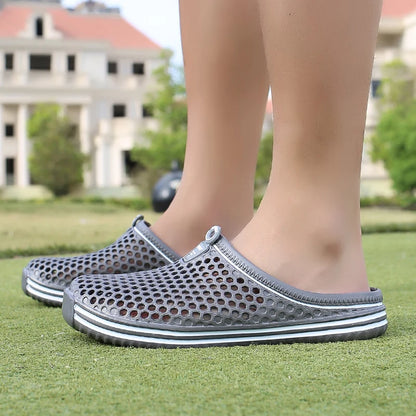 YRZL Herrenschuhe Strandpantoffeln Unisex Hohl Casual Damen Strandsandalen Flip-Flops Schuhe Rutschfest Größe 36-45 Herrenpantoffeln