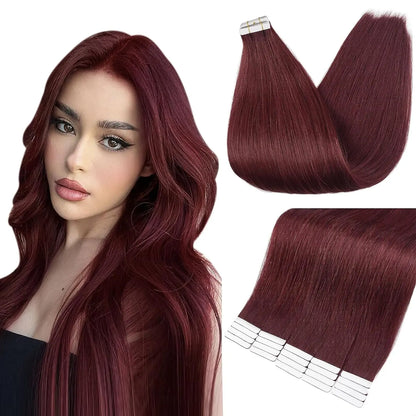 Full Shine Tape In 100% Remy Human Hair Straight Double Sided Blonde Comfortable Silky Natural Tape ins For Women