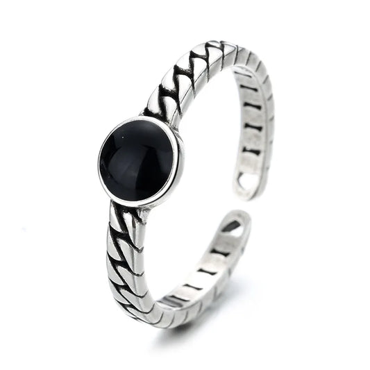 925 Sterling Silver Ring New Thick Simple Wave Thai Solid Double-layer Rings Trendy Couple Women Gift Dropship