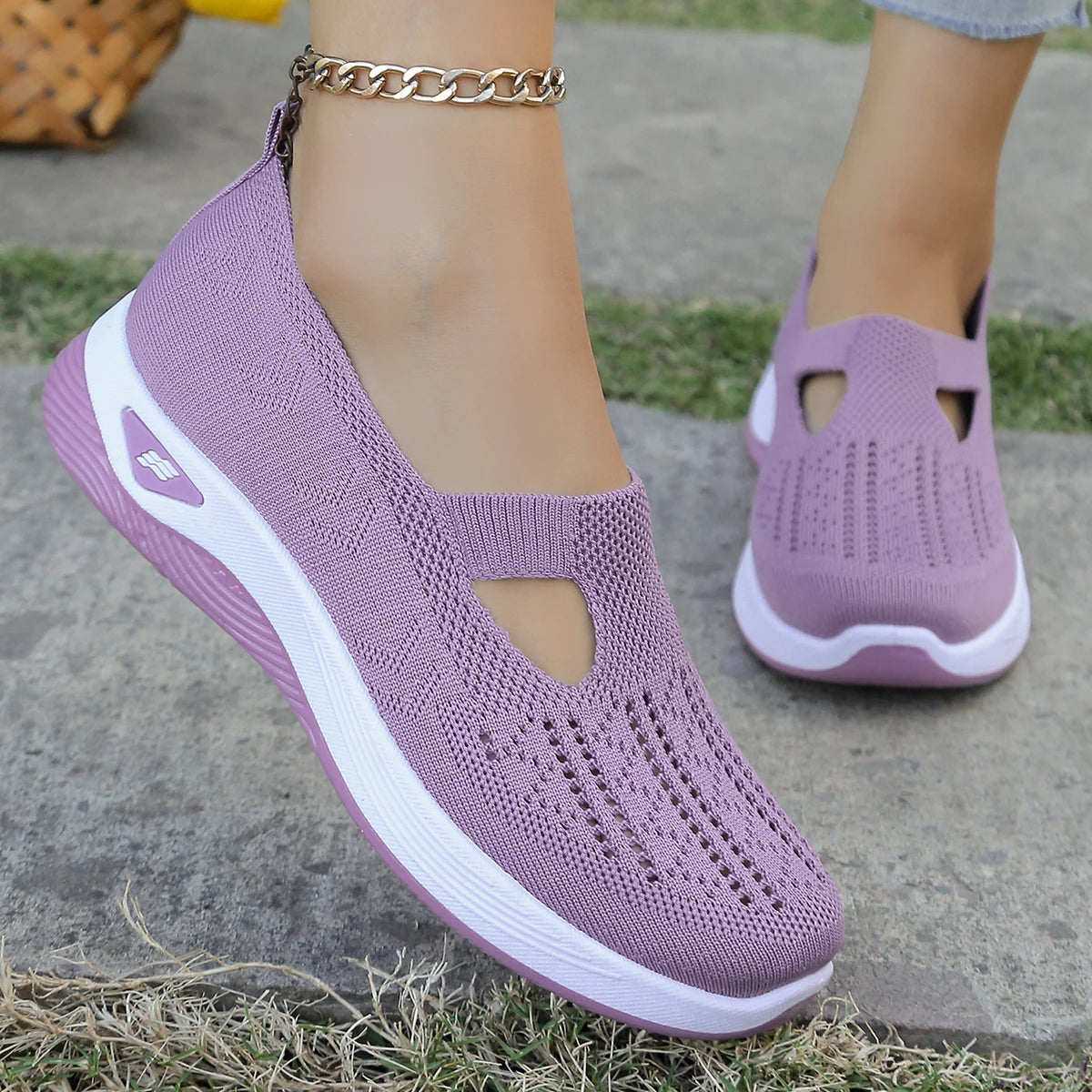 Damensommerschuhe - Freizeit-Sneaker, schlicht, für vier Jahreszeiten geeignet, leichte flache Damenschuhe, einfarbig, Ausverkauf mit kostenlosem Versand